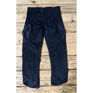 Ivivva by Lululemon Girl's Size 14 Black Crop Leggings